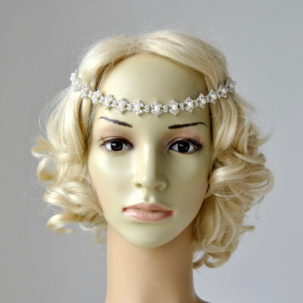 Cute Crystal Rhinestone and Pearl Headband